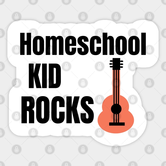 Homeschool kid rocks Sticker by Bliss Shirts